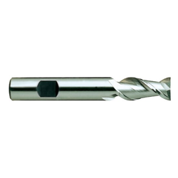 Yg-1 Tool Company GENERAL HSS, 2 Flute 42° Helix Short Square End mill For Aluminum, E2464050, D=5 L=57