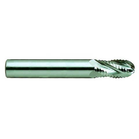 Yg-1 Tool Company GENERAL HSS, 4 Flute 30°Helix Roughing Ball End mill (Coarse), E2806080, D=8 L=90